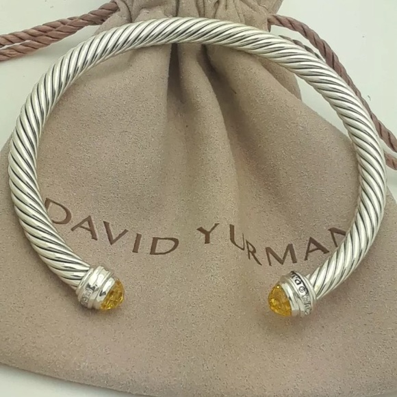 David Yurman Jewelry - David Yurman 5mm Lemon Citrine & Diamonds Bracelet